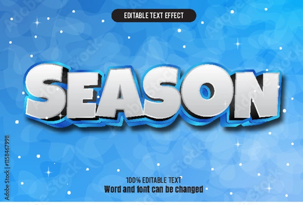 Obraz Season editable text effect 3d emboss mode rent