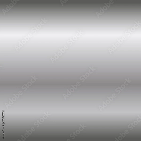 Obraz Silver texture seamless pattern. Light realistic, shiny, metallic empty horizontal gradient template. Abstract metal decoration. Design wallpaper, background, wrapping, fabric etc Vector Illustration.
