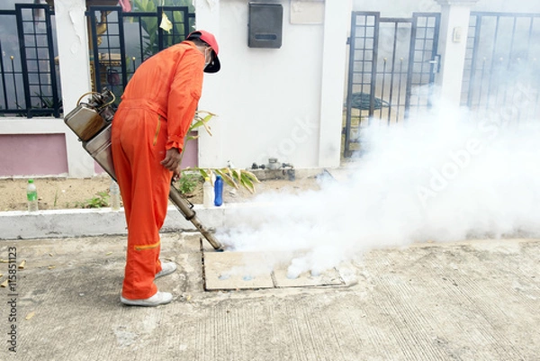 Fototapeta Municipality made by injection to control scourge of mosquitoes.