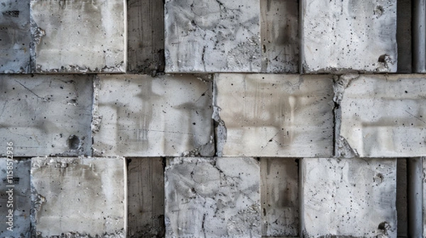 Fototapeta Rugged Textured Concrete Block Wall Background
