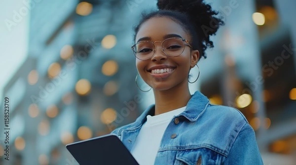 Obraz The Smiling Woman with Tablet