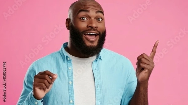 Obraz The Happy Man Pointing