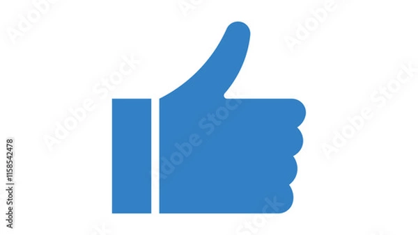 Fototapeta Thumb Up Like Follow Us Social Media Icon Vector Illustration