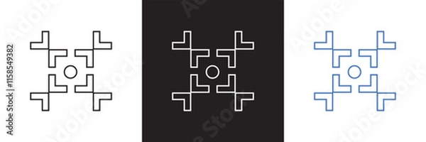 Fototapeta screen shot icon. Vector illustration. isolated on white and black background. EPS 10