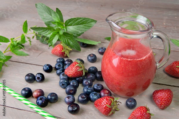 Obraz frullato di fragole