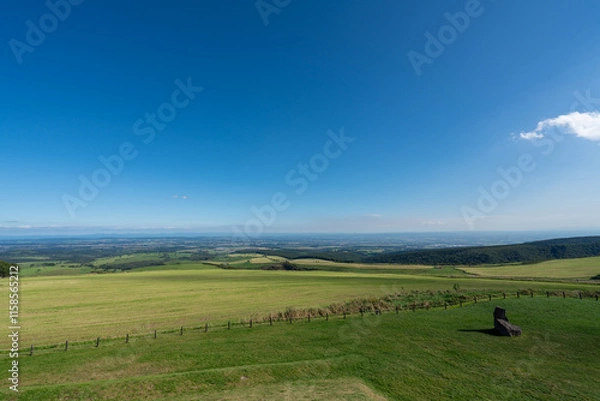 Obraz ナイタイ高原牧場と十勝平野の風景