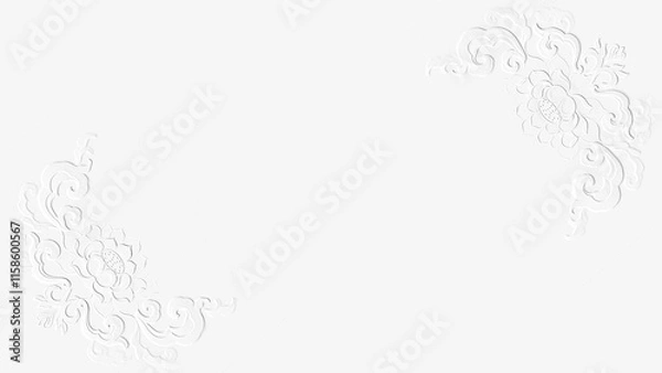 Fototapeta embossed image of flower 