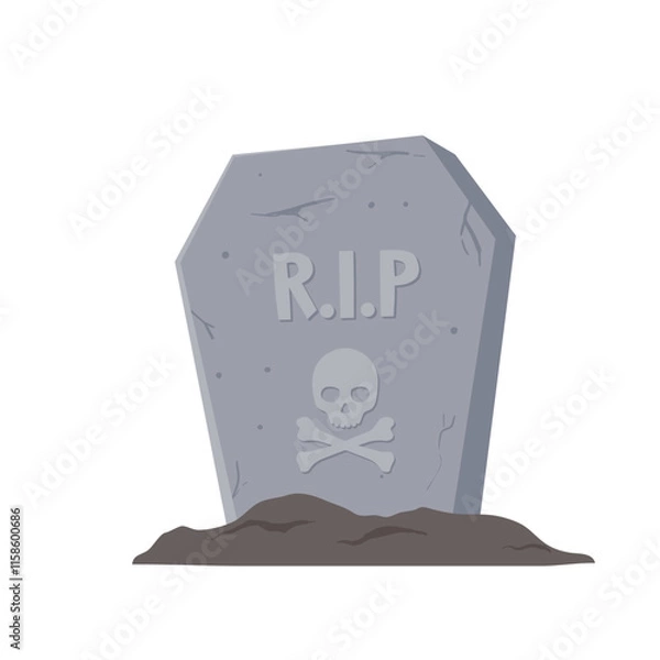 Obraz Halloween Gravestone Illustration