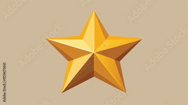 Fototapeta A glowing gold star with a soft halo effect.