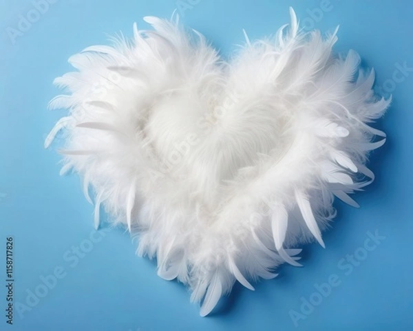 Obraz heart shaped feathers