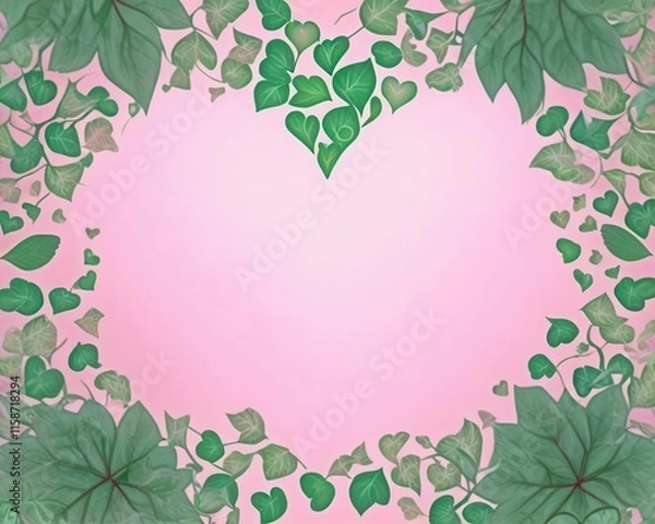 Obraz floral frame with hearts