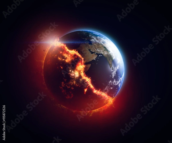 Fototapeta Płonąca ziemia