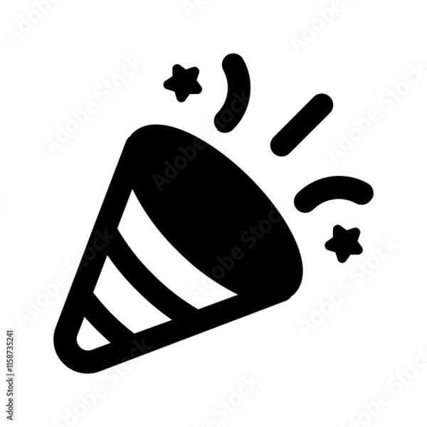 Obraz confetti line icon