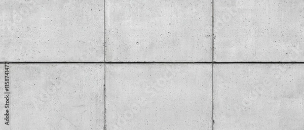 Fototapeta Concrete construction. Gray concrete wall with horizontal and vertical seams.