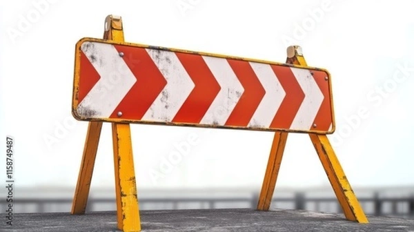 Obraz prohibited barrier, Not Allowed Sign