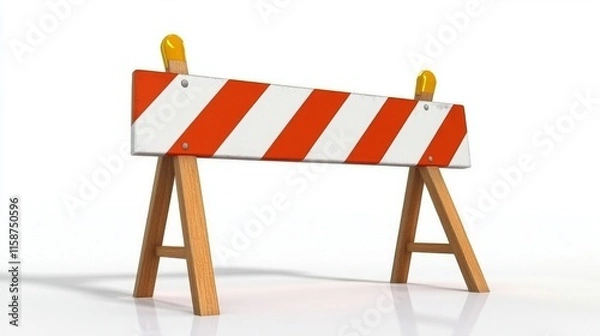 Obraz prohibited barrier, Not Allowed Sign