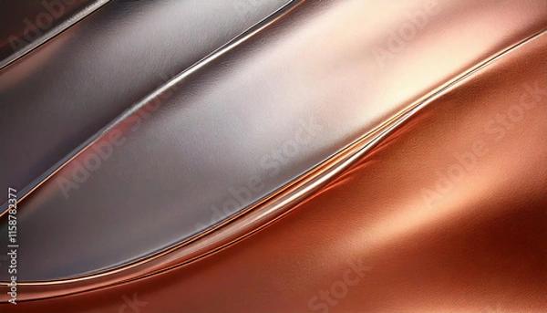 Fototapeta Metallic Waves Abstract ,Metallic waves in gold, silver, and bronze hues create a fluid, abstract pattern.