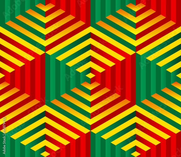 Obraz design element. hexagon seamless ornament