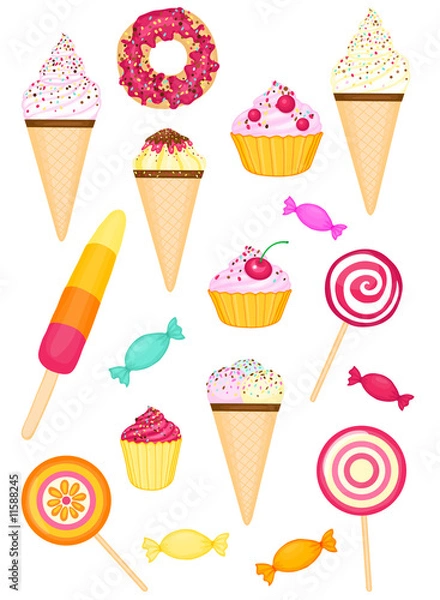 Obraz colorful tasty set