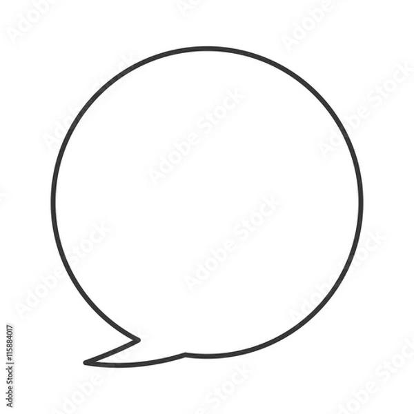 Fototapeta flat design conversation bubble icon vector illustration