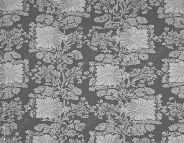Fototapeta Textielpatronen, texture pattern black and white