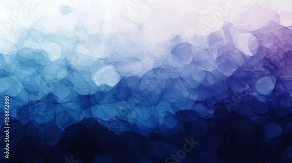 Fototapeta Abstract gradient bokeh, blue and purple circles, soft light background, mystic blur, dreamy effect wallpaper