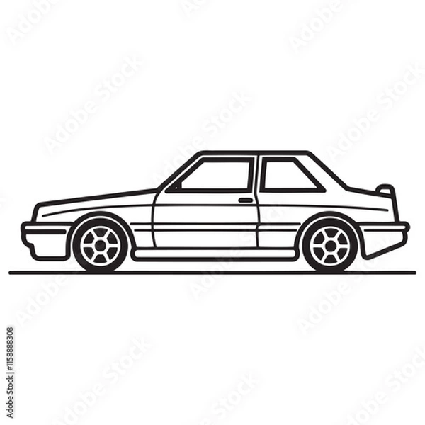 Obraz Car. monochrome icon on a white background