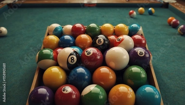 Obraz billiard balls on a table