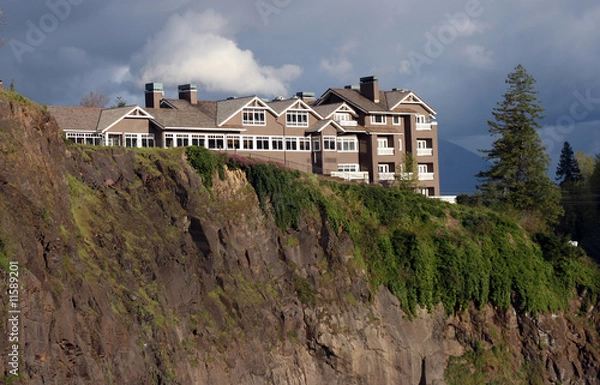 Obraz Lodge at the edge of the cliff