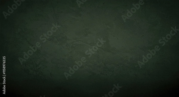 Fototapeta Dark green colored low contrast concrete textured background with roughness and irregularities. Urban modern design. Home decoration.