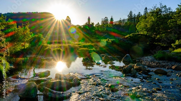 Obraz The Monastic City of Glendalough, Co Wicklow, Ireland