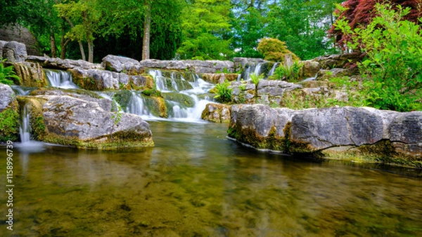 Obraz View of the gardens at the Irish National Stud, Kildare in Ireland
