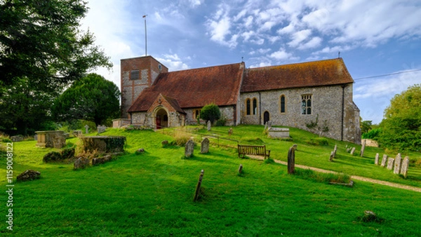 Obraz St Michael and All Saints Church, Cheriton, South Downs National Park, Hampshire