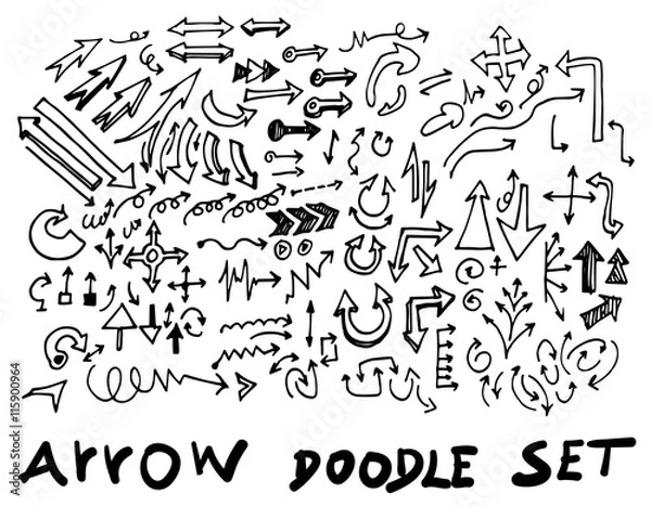 Fototapeta Business doodles sketch vector ink eps10