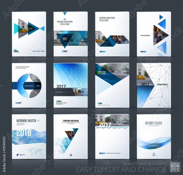 Fototapeta Brochure template layout, cover design annual report, magazine, 