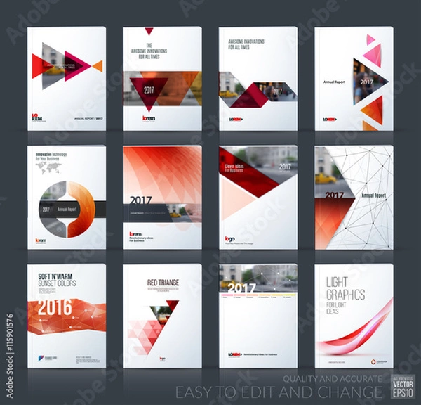 Fototapeta Brochure template layout, cover design annual report, magazine, 