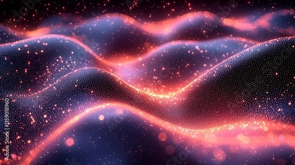 Obraz Stock.An abstract halftone background features a variety of dots