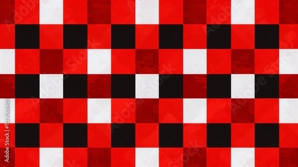 Obraz Red Black Checkered Gingham Buffalo Lumberjack Tartan Pattern