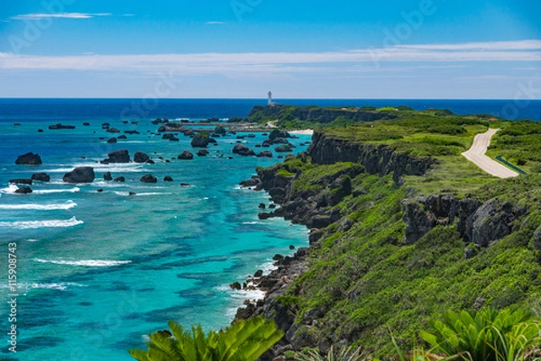 Fototapeta 沖縄県　宮古島　東平安名岬