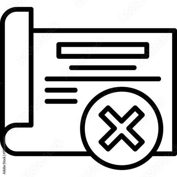 Fototapeta Delete Icon