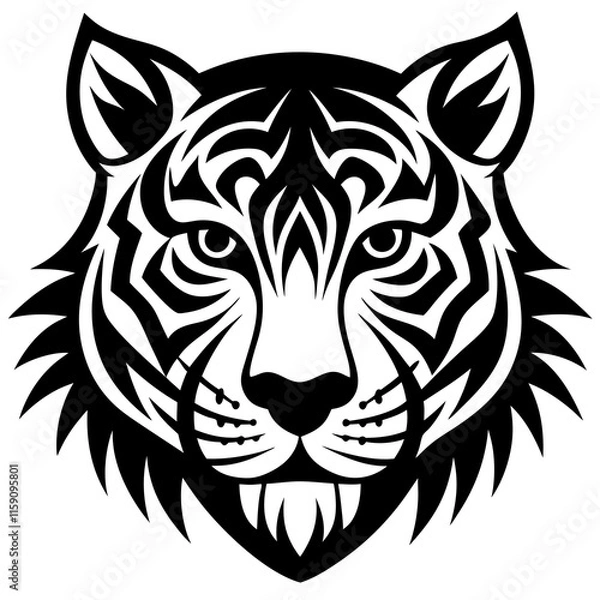 Fototapeta tiger head vector