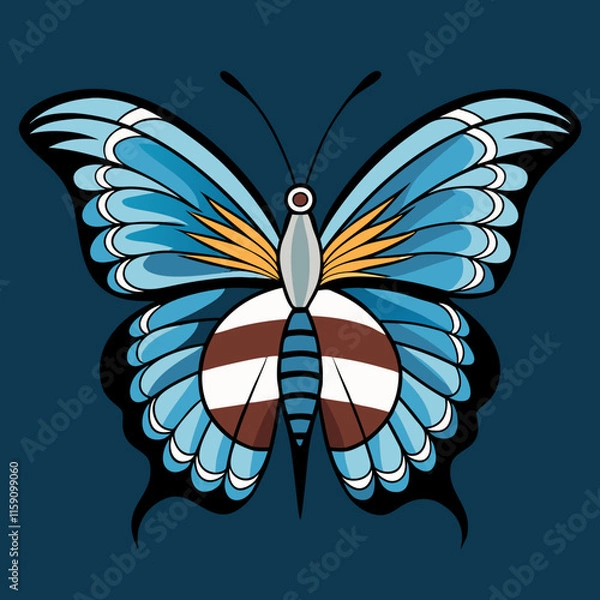 Obraz butterfly on black background