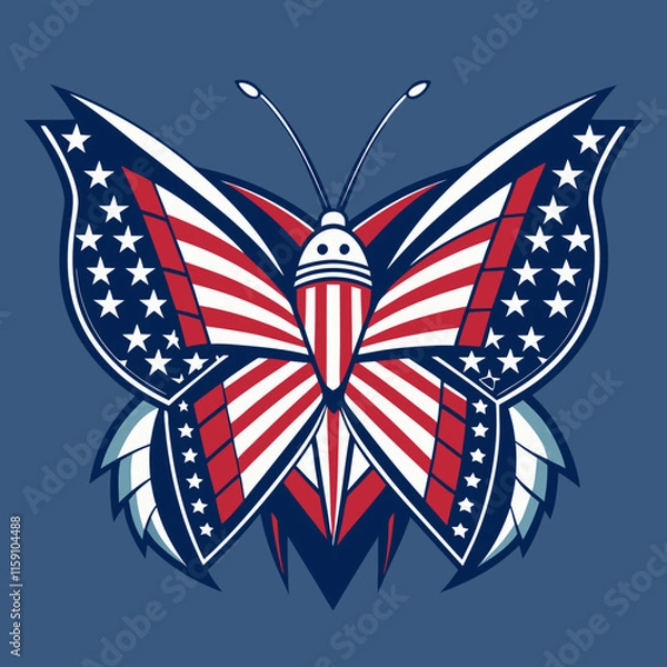 Obraz flag butterfly