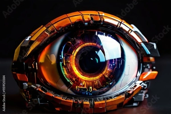 Fototapeta 98 robot eye a constructor invents a robot eye that can see in m