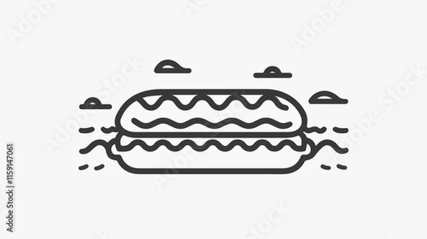 Fototapeta Hot Dog Icon Vector Illustration
