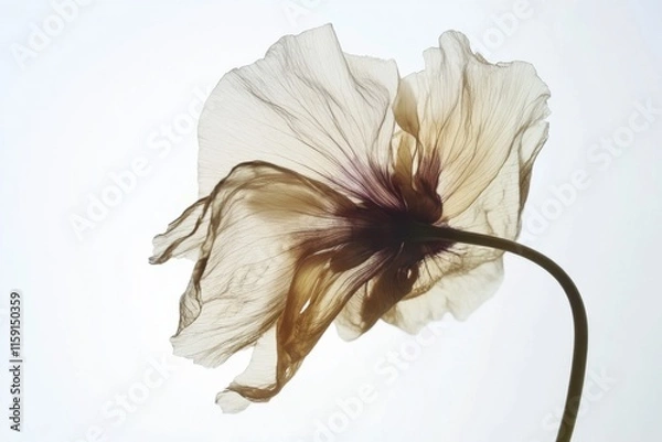 Obraz Beauty in decay reveals the transient nature of life through a wilting flower delicate existence