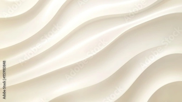 Fototapeta Soft undulating waves create serene and calming atmosphere in li