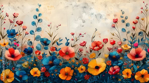 Obraz Vibrant floral arrangement blooming in colorful artistry