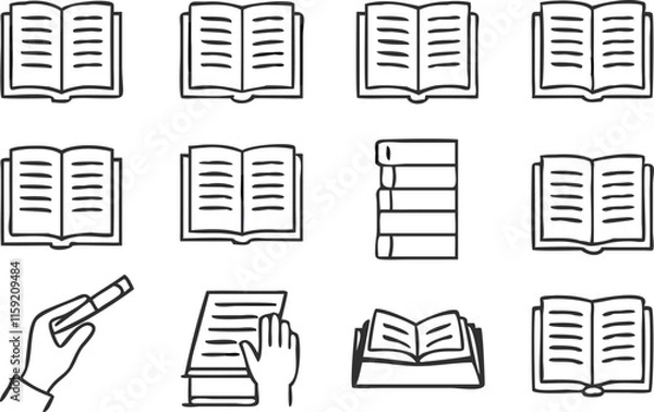 Obraz Book Icon Vector Art for Creative Designs