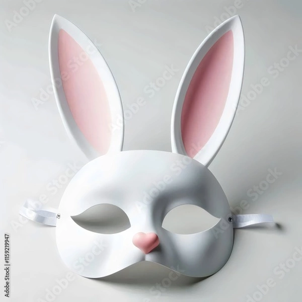 Fototapeta White rabbit mask.